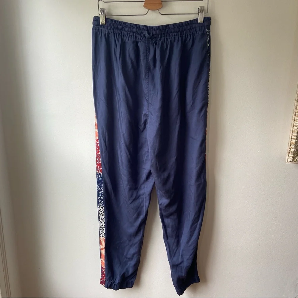 Knox Rose Blue Joggers with Patterned Side - Picture 2 of 3